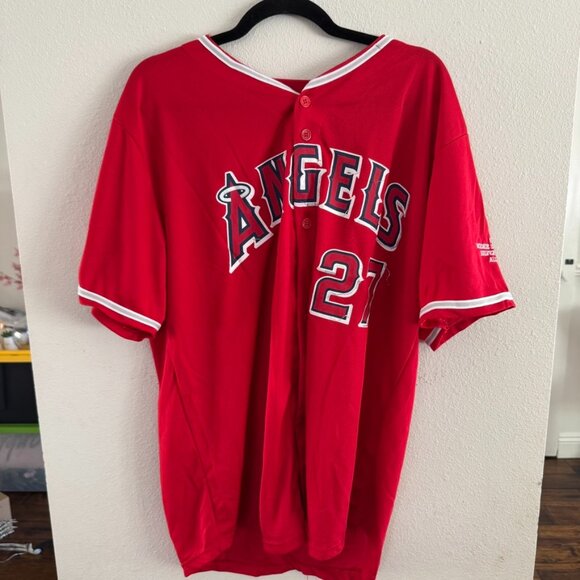 Los Angeles Angels Mike Trout #27 Red Jersey Size Large - Picture 1 of 7